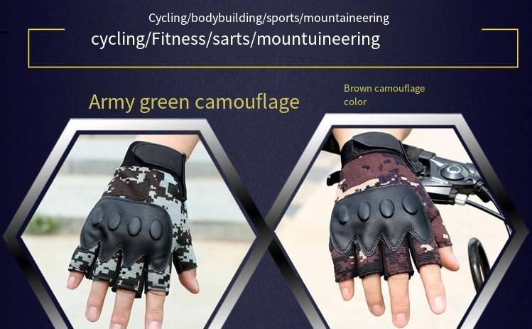 Cool Style Fashion High Quality Cheap Wholesale Custom Protective Half Finger Sporting Cycling Motorcycling Summer Breathable Boxing Tactical Glove