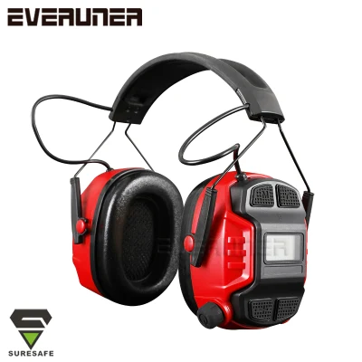 Protège-oreilles électronique Radio FM Bluetooth Coquilles de sécurité AUX