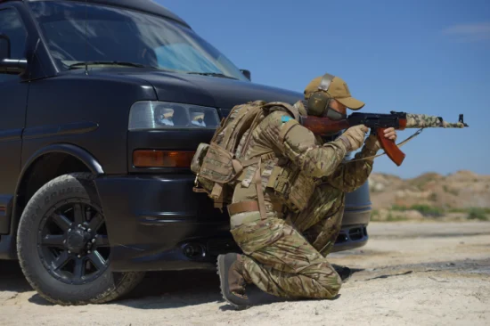 Gilet tactique à l'épreuve des balles tactique noir d'équipement de protection de sécurité de police spéciale militaire
